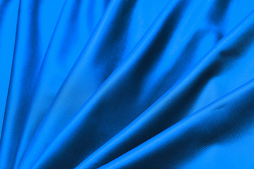 Texture of blue fabric, closeup