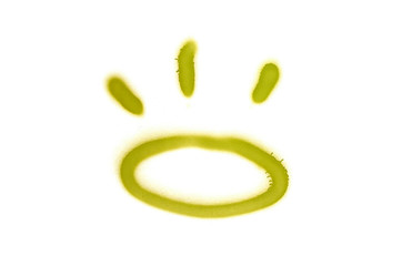 Graffiti crown sign sprayed on white isolated background