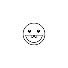 Set of outline emoticons, colorful emoji isolated on white background, vector illustration, smile icon set