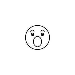 Set of outline emoticons, colorful emoji isolated on white background, vector illustration, smile icon set