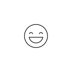 Set of outline emoticons, colorful emoji isolated on white background, vector illustration, smile icon set