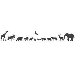 vector silhouettes of animals
