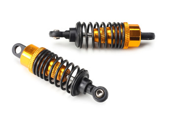 Shock absorber isolated on a white background. Auto parts.