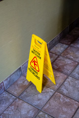 Wet Floor warning sign