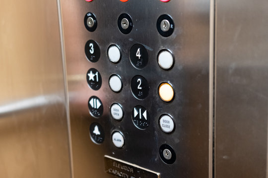 elevator buttons with fingerprints
