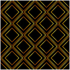 Abstract geometric pattern with Square. Seamless vector background. Black and gold ornament. Scales or shells criss cross lace ornament. Minimalist geometric design. Luxury vintage illustration.