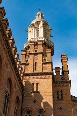 Unique architecture of Chernivtsi National University during sunny autumn day, Ukraine