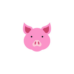 Mascot Head of an pig, angry face logo