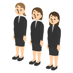 アイソメ女性３人