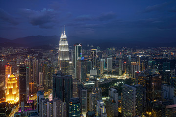 Fototapeta na wymiar A panoramic view of Kuala Lumpur