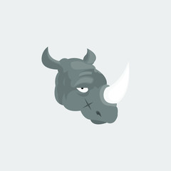 Rhino Logo Concept Vector. Rhino Logo Template