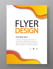 Wavy cover design template. Can be used for magazine cover, business mockup, education, presentation, report. Vector eps 10