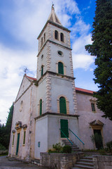 Zlarin, Croatia / 18th May 2019:  Church of Holy Mary in Zlarin Island near Sibenik