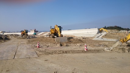 土木工事　パワーショベル