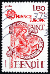 Postage stamp France 1980 St. Benedict