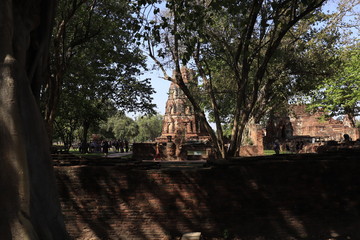 A beautiful view of Ayutthaya city in Thailand.