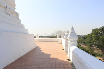 A beautiful view of buddhist temple in Ayutthaya, Thailand.