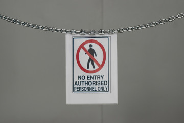 Restricted Area Sign -Do Not Enter Authorized Personnel Only Sign