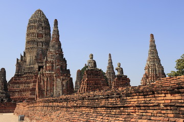 Fototapeta premium A beautiful view of buddhist temple in Ayutthaya, Thailand.