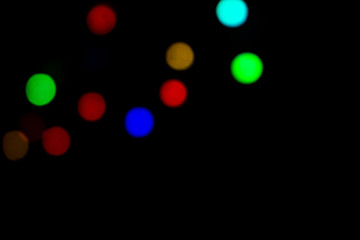 abstract colorful lights black background free space