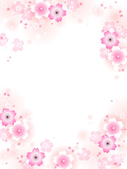 Fototapeta na wymiar サクラの花のイラスト背景