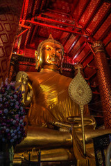 A beautiful view of buddhist temple in Ayutthaya, Thailand.