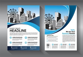 Business abstract vector template. Brochure design, cover modern layout, annual report, poster, flyer in A4 with colorful triangles, geometric shapes for tech, science, market with light background