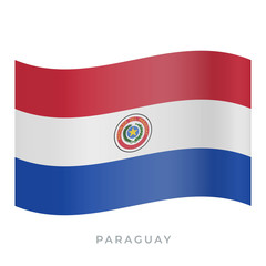 Paraguay waving flag vector icon. Vector illustration isolated on white.