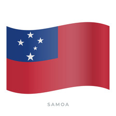 Samoa waving flag vector icon. Vector illustration isolated on white.