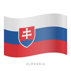 Fototapeta premium Slovakia waving flag vector icon. Vector illustration isolated on white.