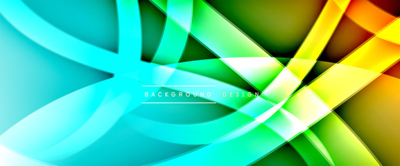 Dynamic trendy fluid color gradient abstract background with flowing wave lines. Vector Illustration