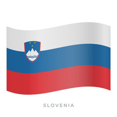 Slovenia waving flag vector icon. Vector illustration isolated on white.