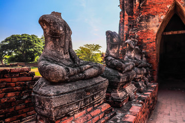 A beautiful view of Wat Chai Wattanaram temple in Ayutthaya, Thailand.