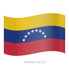 Venezuela waving flag vector icon. Vector illustration isolated on white.