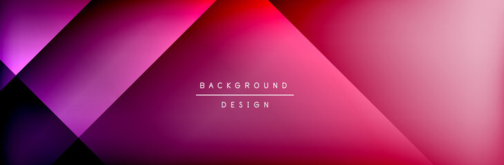 Abstract background - squares and lines composition created with lights and shadows. Technology or business digital template