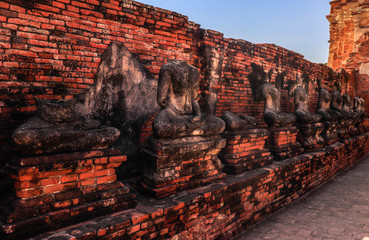 A beautiful view of Wat Chai Wattanaram temple in Ayutthaya, Thailand.