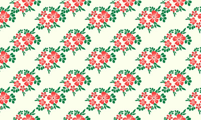 Christmas floral elegant pattern design, and red flower seamless background.