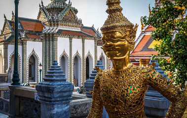 Fototapeta premium A beautiful view of Grand Palace in Bangkok, Thailand.