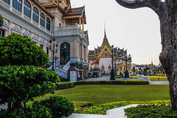 A beautiful view of Grand Palace in Bangkok, Thailand.
