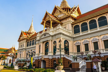 Fototapeta premium A beautiful view of Grand Palace in Bangkok, Thailand.