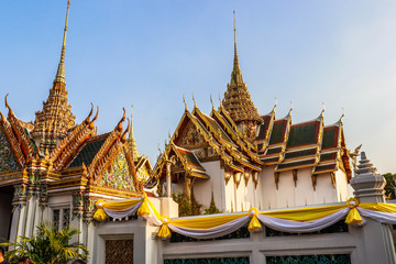 A beautiful view of Grand Palace in Bangkok, Thailand.
