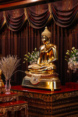 Obraz premium A beautiful view of Wat Paknam temple in Bangkok, Thailand.