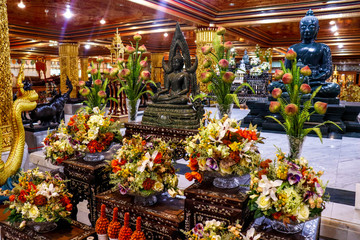 A beautiful view of Wat Paknam temple in Bangkok, Thailand.