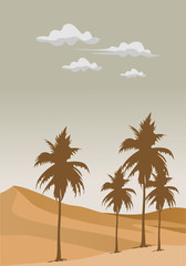 Fototapeta na wymiar desert view for background illustration and image