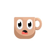 cup mascot expressions design vector