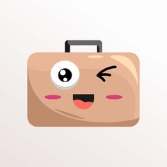 bag office mascot expressions design vector