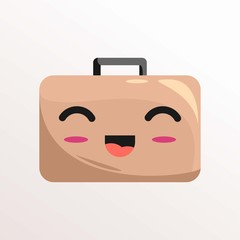 bag office mascot expressions design vector
