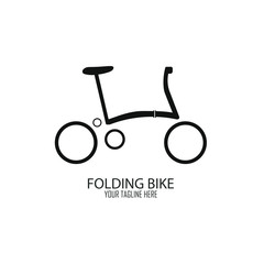 Folding bike graphic vector illustration logo design inspiration
