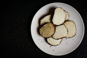 Tahini cookies with black sugar