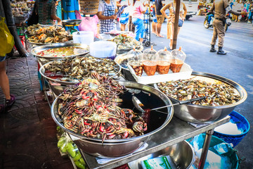 A beautiful view of Chinatown in Bangkok, Thailand.